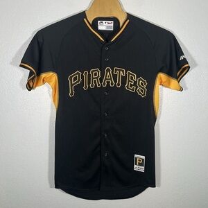 Majestic Black and Gold Pirates Men's Jersey